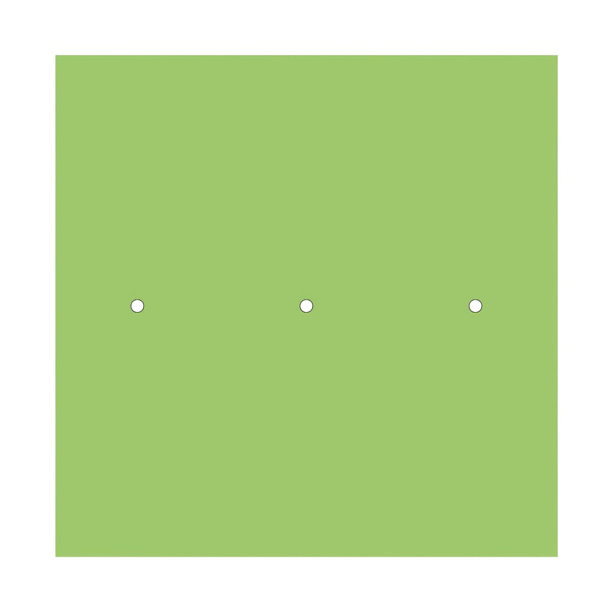 Rosone XXL Rose-One quadrato, 400 mm con 3 fori in linea e 4 fori laterali - Verde prato Bianco