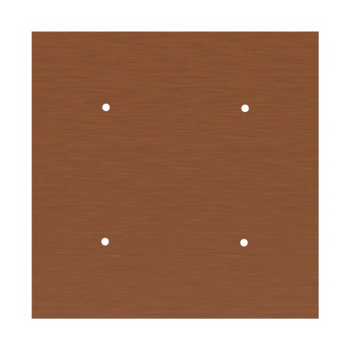 Rosone XXL Rose-One quadrato, 400 mm con 4 fori e 4 fori laterali - Dibond Rame satinato Bianco