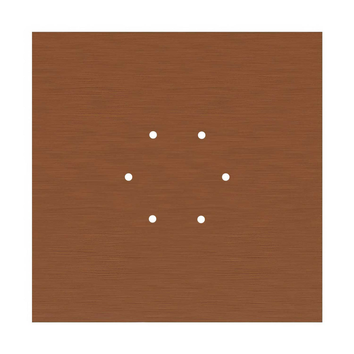 Rosone XXL Rose-One quadrato, 400 mm con 6 fori e 4 fori laterali - Dibond Rame satinato Bianco