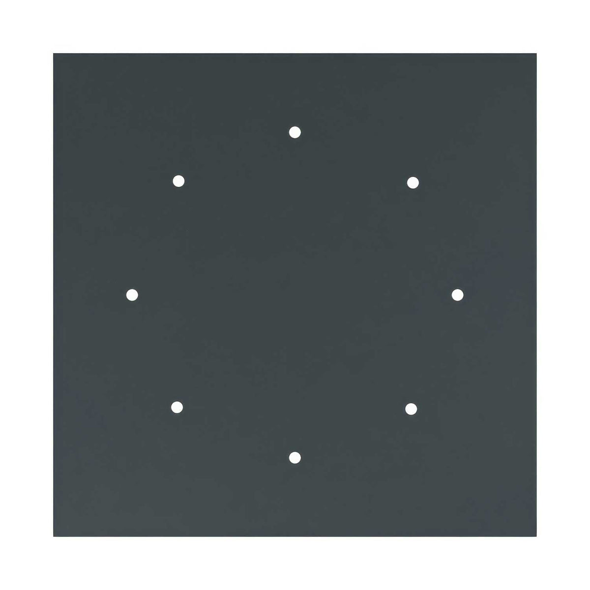Rosone XXL Rose-One quadrato, 400 mm con 8 fori e 4 fori laterali - Antracite Bianco