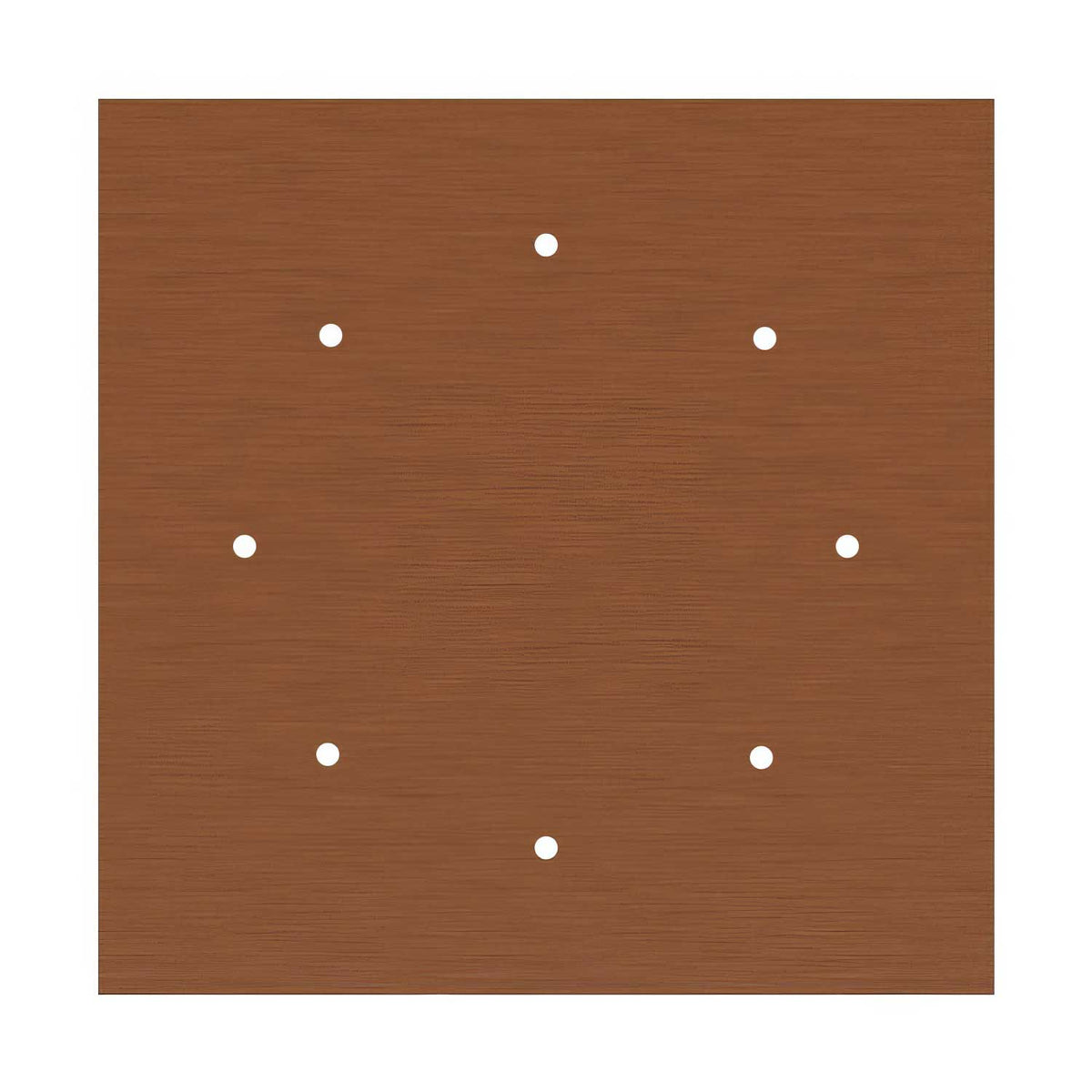 Rosone XXL Rose-One quadrato, 400 mm con 8 fori e 4 fori laterali - Dibond Rame satinato Bianco