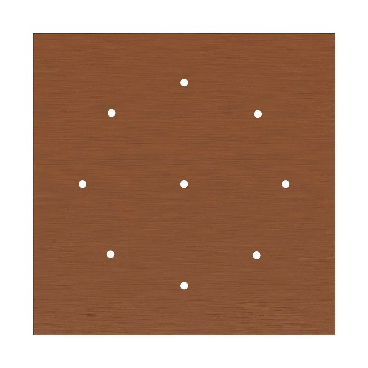 Rosone XXL Rose-One quadrato, 400 mm con 9 fori e 4 fori laterali - Dibond Rame satinato Bianco