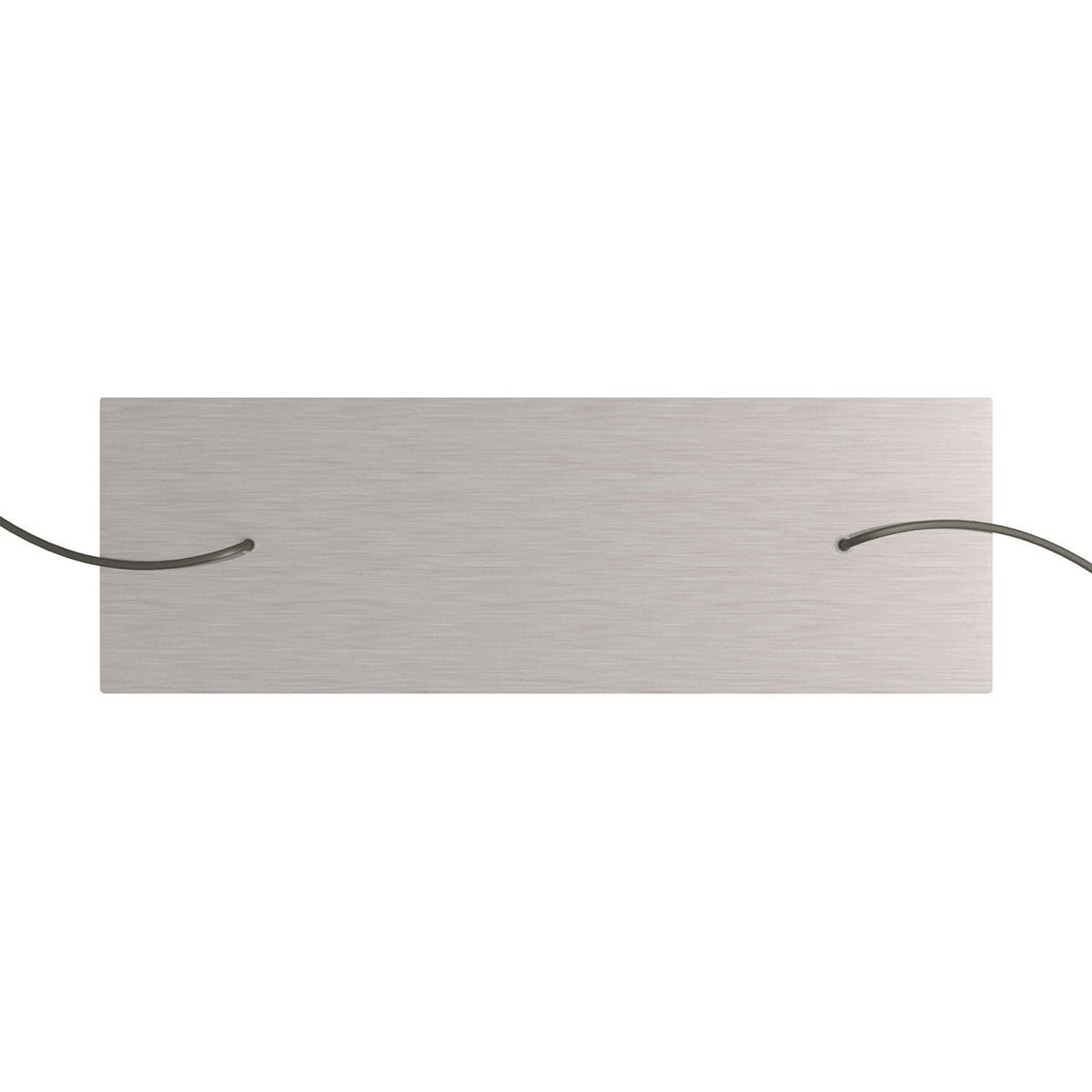 Rosone XXL Rose-One rettangolare a 2 fori e 6 fori laterali, dimensioni 675 x 225 mm - Dibond Acciaio satinato Bianco