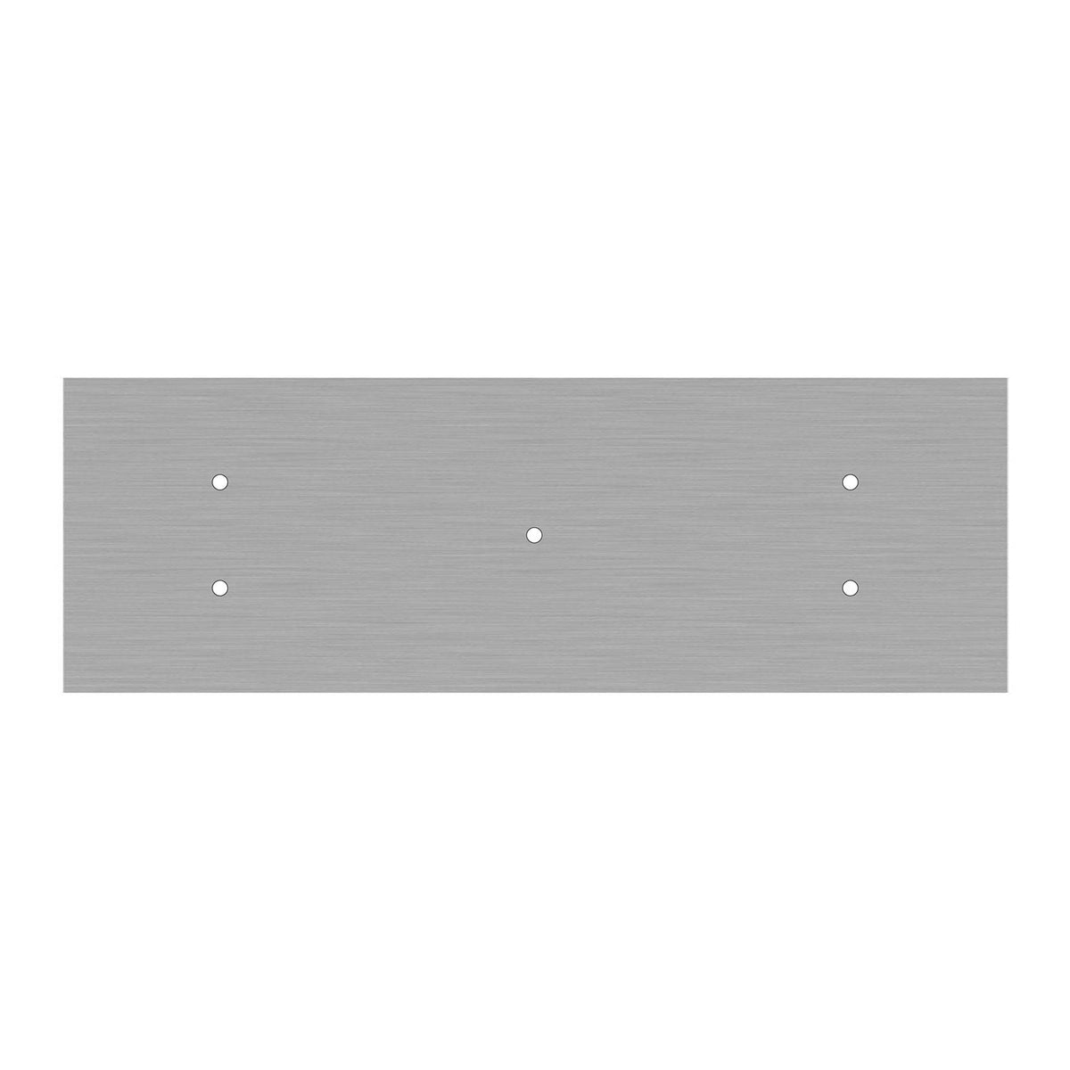 Rosone XXL Rose-One rettangolare a 5 fori e 6 fori laterali, dimensioni 675 x 225 mm - Dibond Acciaio satinato Bianco