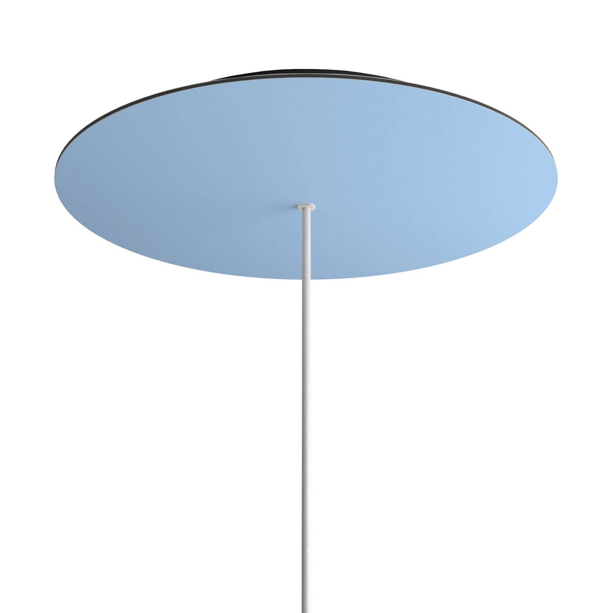 Rosone XXL Rose-One rotondo, diametro 400 mm con 1 foro e 4 fori laterali - Blu carta da zucchero Nero