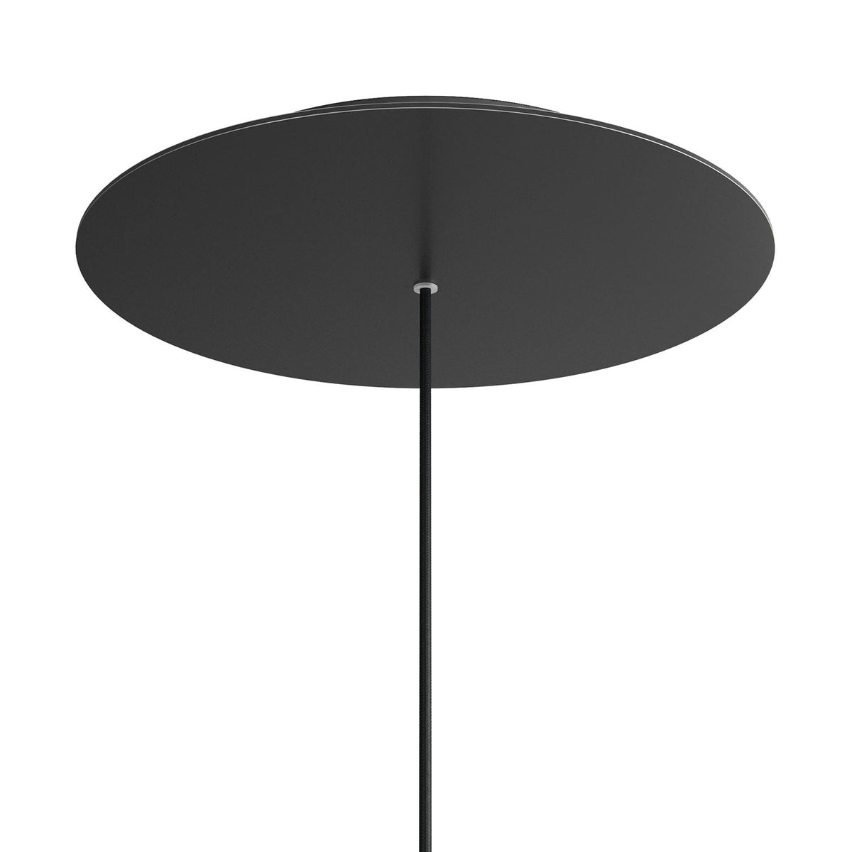 Rosone XXL Rose-One rotondo, diametro 400 mm con 1 foro e 4 fori laterali - Nero opaco Nero
