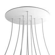 Rosone XXL Rose-One rotondo, diametro 400 mm con 10 fori e 4 fori laterali - Bianco opaco Bianco