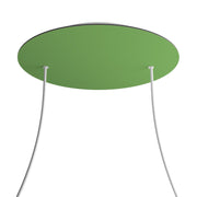 Rosone XXL Rose-One rotondo, diametro 400 mm con 2 fori e 4 fori laterali - Verde prato Bianco