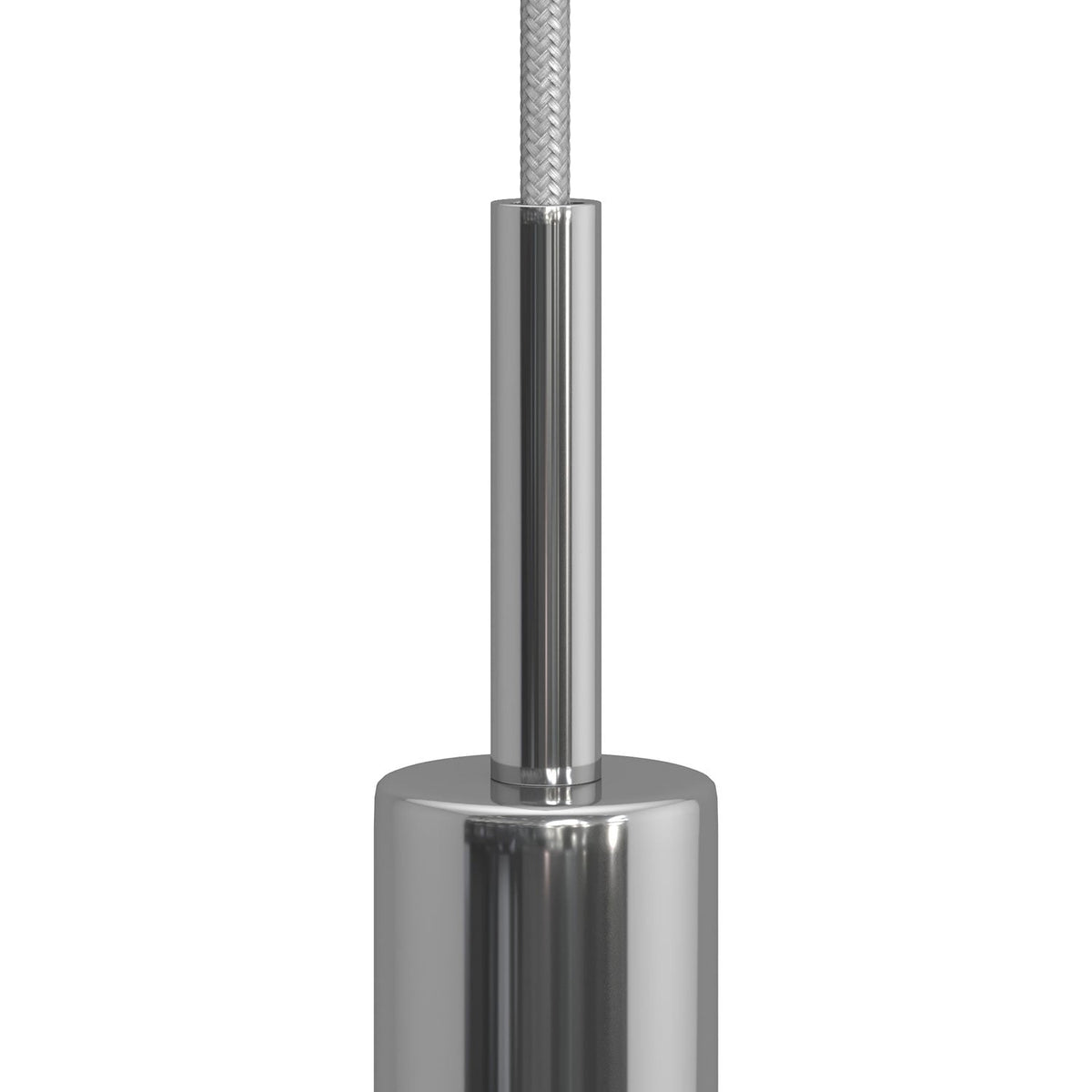 Serracavo cilindrico in metallo lunghezza 7 cm completo di tige, dado e rondella - Cromo