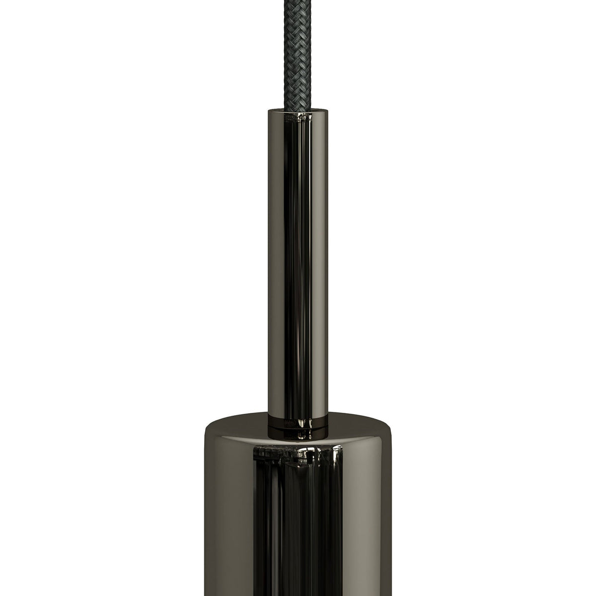 Serracavo cilindrico in metallo lunghezza 7 cm completo di tige, dado e rondella - Nero perla