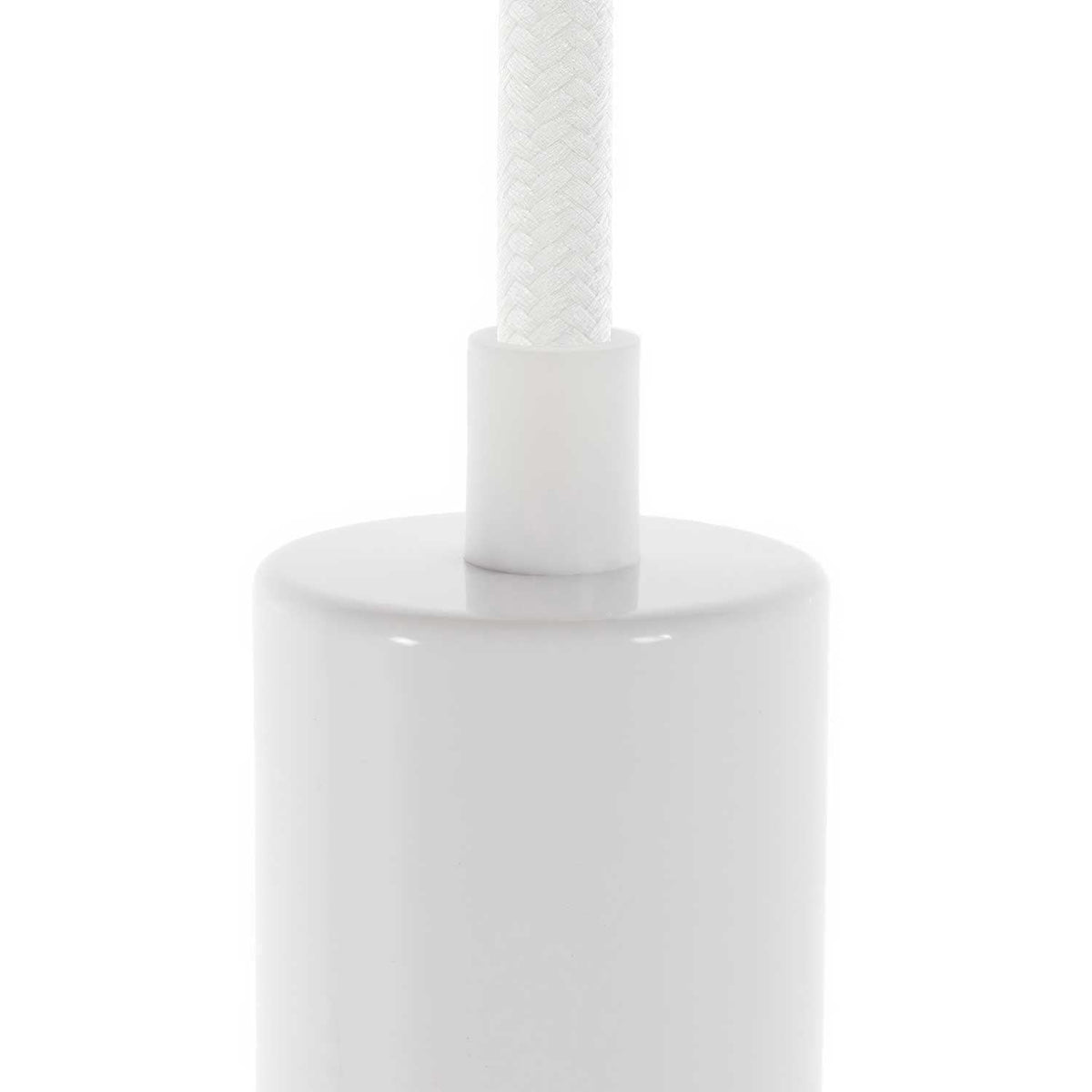 Serracavo cilindrico in plastica completo di tige, dado e rondella - Bianco