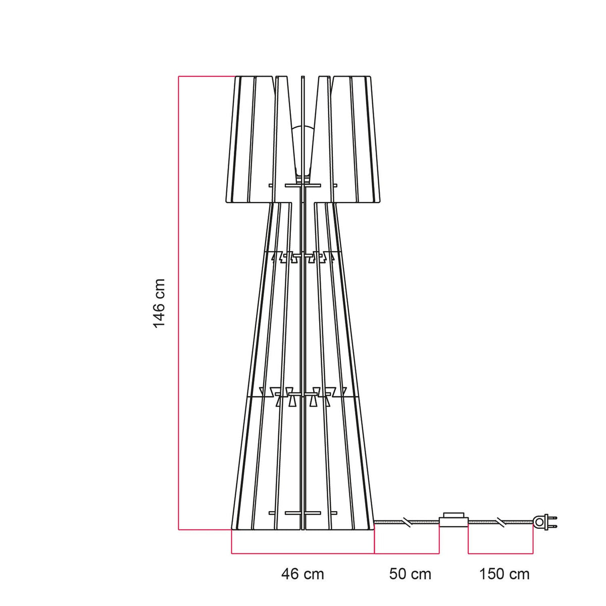 SHHINE lampada da terra in materiale fonoassorbente - Tortora melange
