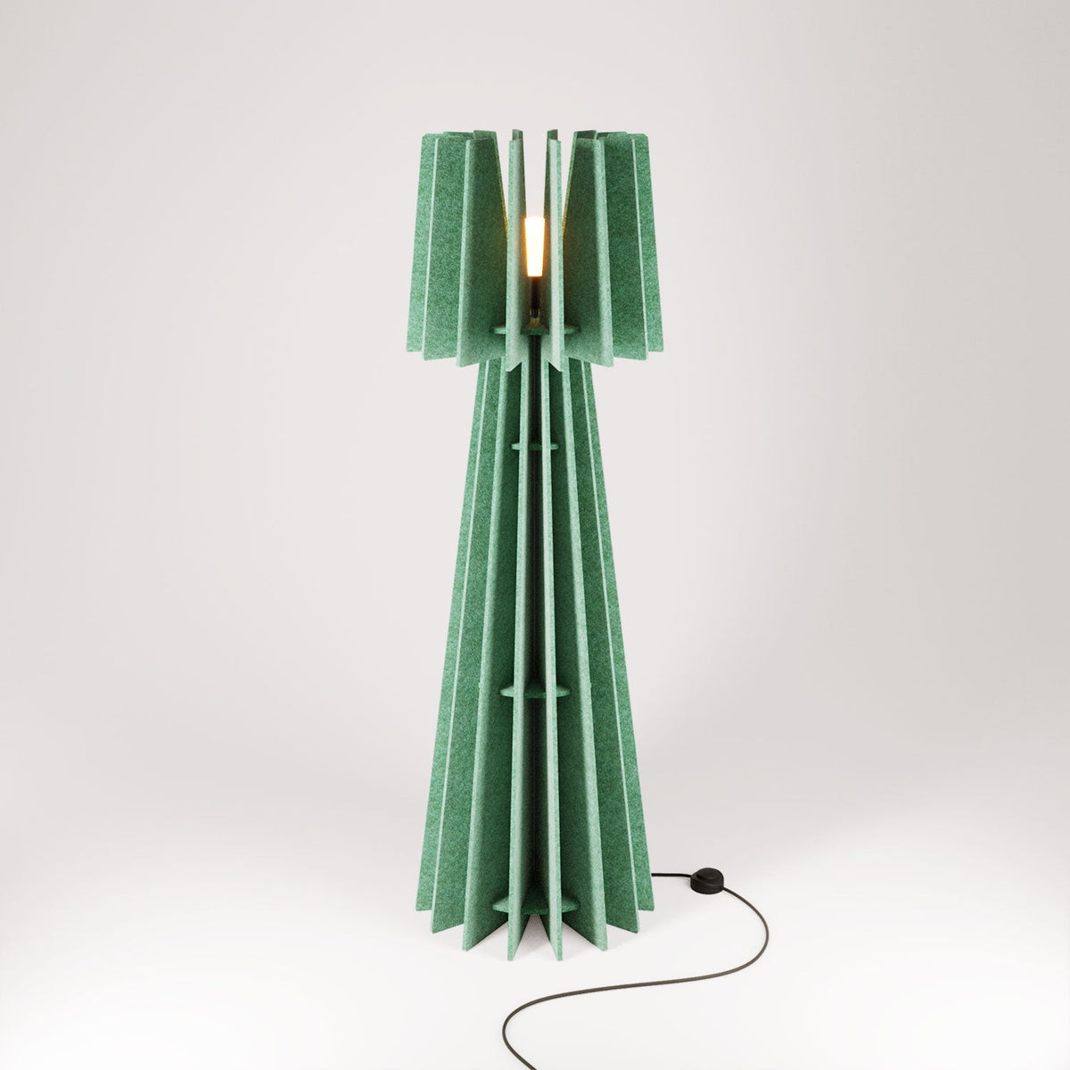 SHHINE lampada da terra in materiale fonoassorbente - Verde melange