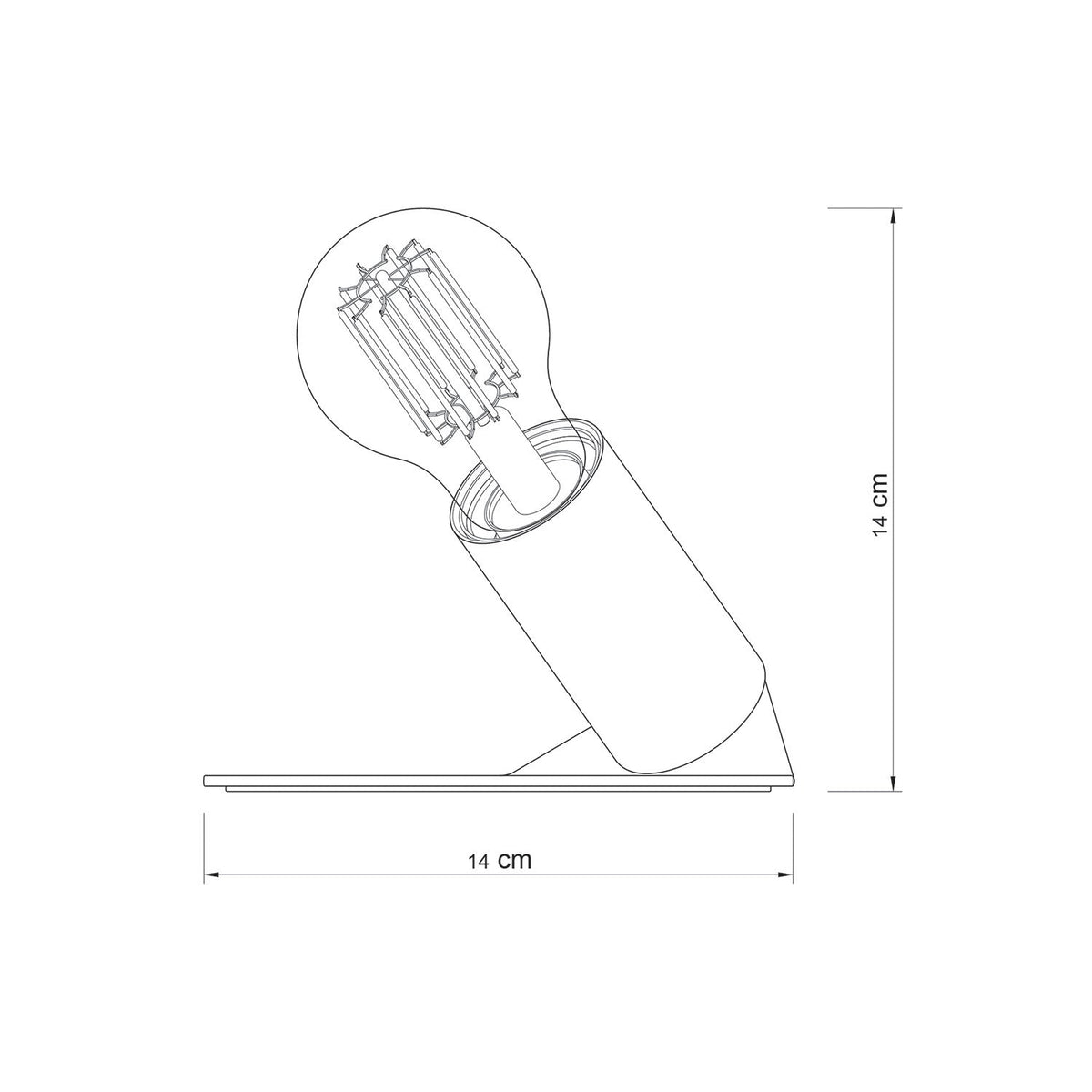 SI! Lampada da tavolo a 5V con lampadina A60 e base metallica - Rame satinato