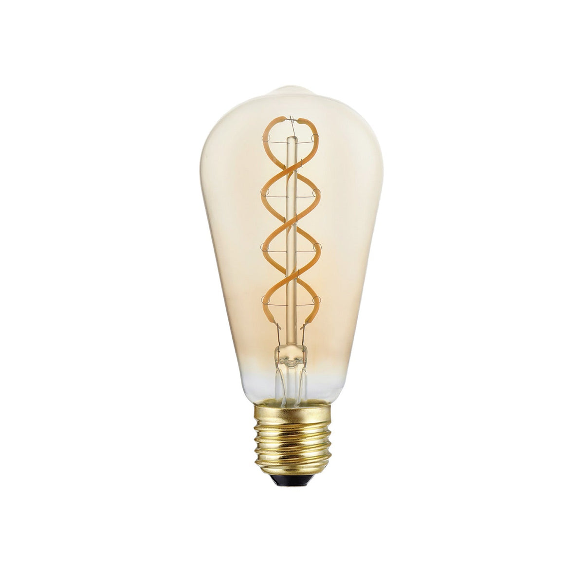 SI! Lampada da tavolo a 5V con lampadina ST64 e base metallica - Bronzo satinato