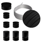 Sistema Filé Linear Kit - con cavo CM04 di 5 m per catenaria e 7 componenti in legno verniciato nero per interni