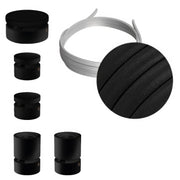 Sistema Filé Wiggle Kit - con cavo CM04 di 3 m per catenaria e 5 componenti in legno verniciato nero per interni
