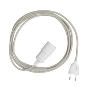 Snake - Lampada plug-in con cavo in tessuto colorato RN01