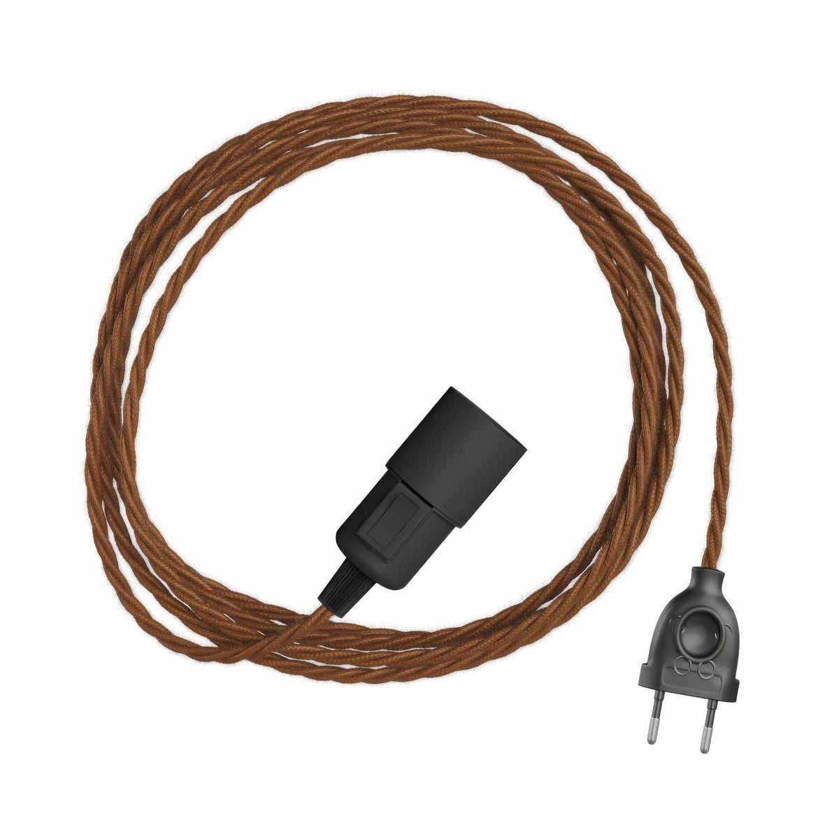 Snake Twisted - Lampada plug-in con cavo trecciato in tessuto TC23
