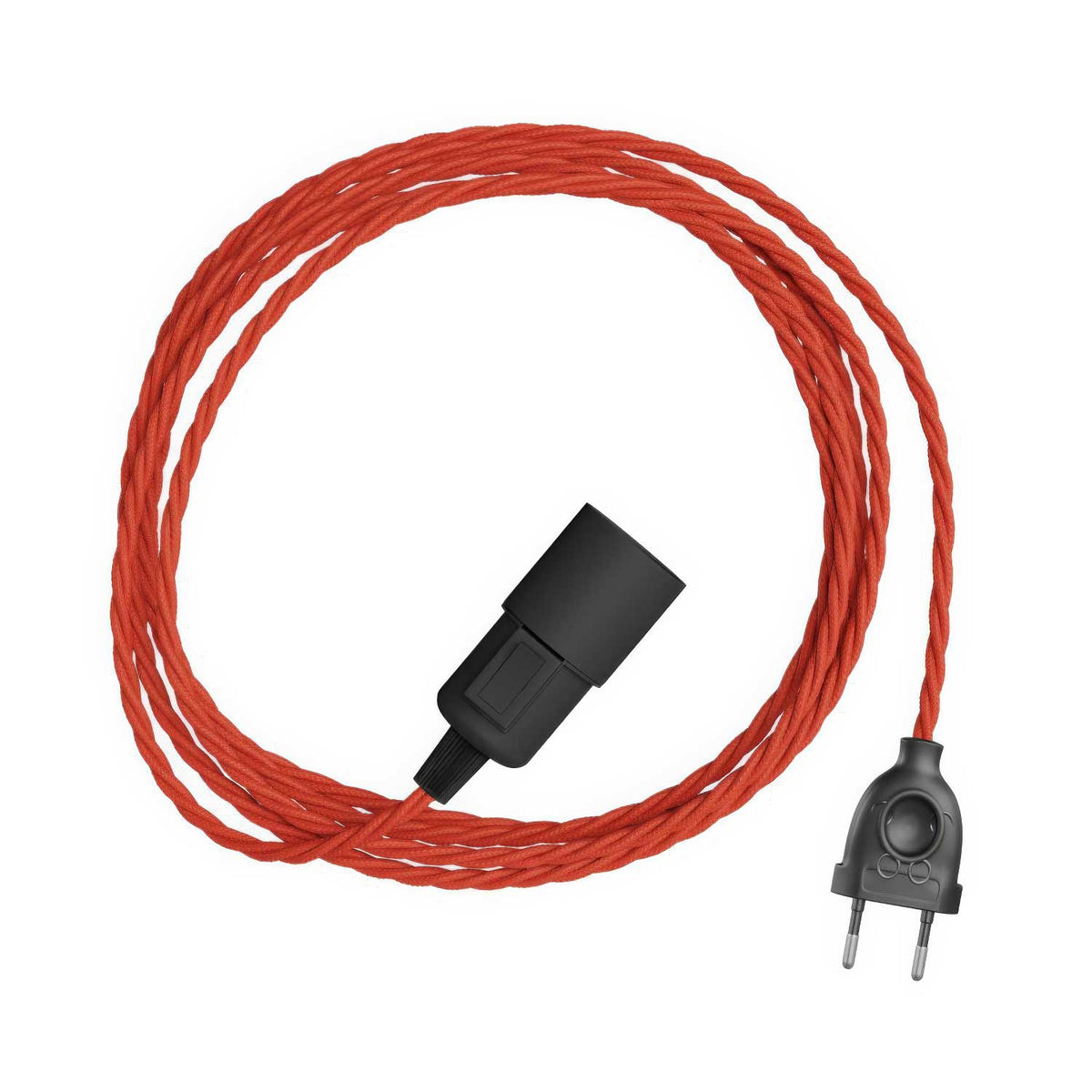 Snake Twisted - Lampada plug-in con cavo trecciato in tessuto TM09