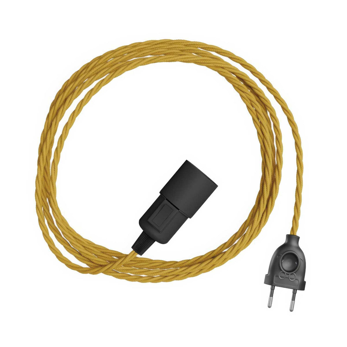 Snake Twisted - Lampada plug-in con cavo trecciato in tessuto TM25