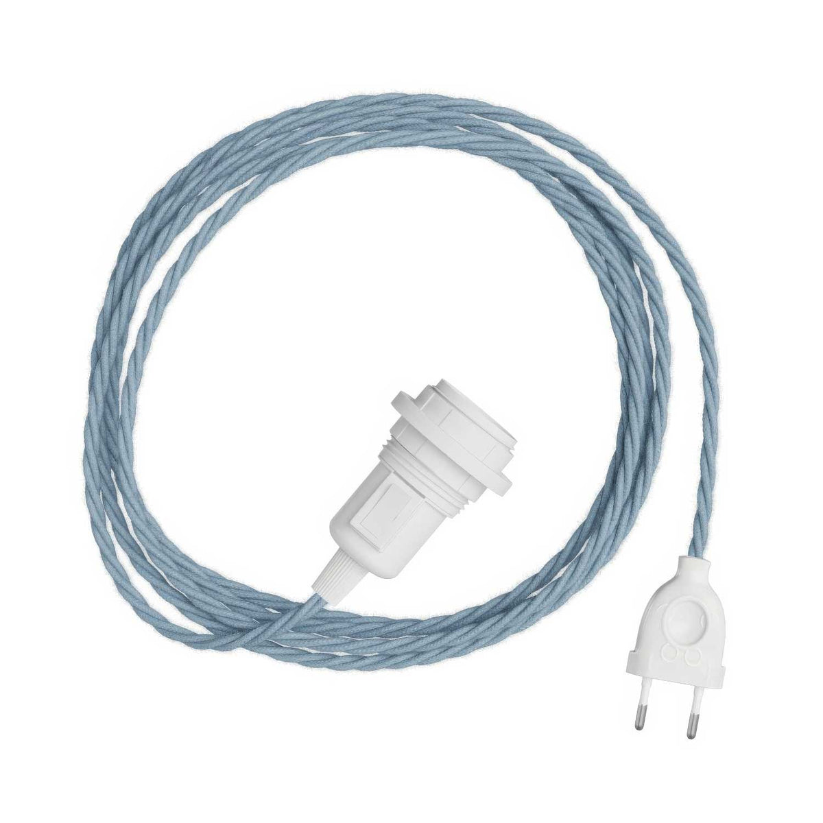 Snake Twisted per paralume - Lampada plug-in con cavo trecciato in tessuto TC53