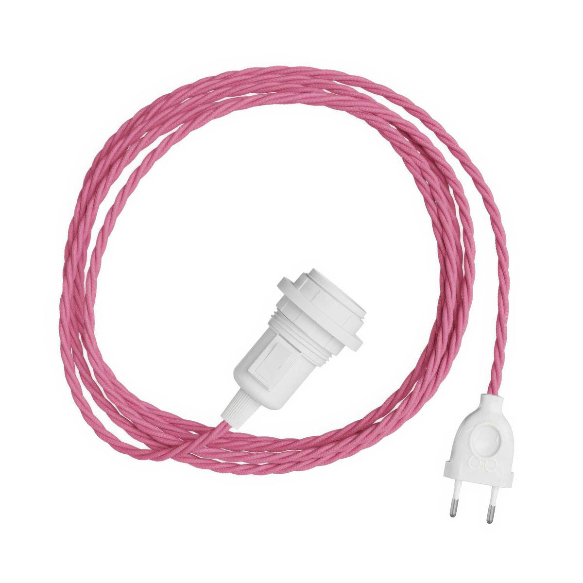 Snake Twisted per paralume - Lampada plug-in con cavo trecciato in tessuto TM08