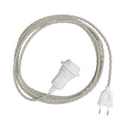 Snake Twisted per paralume - Lampada plug-in con cavo trecciato in tessuto TN01