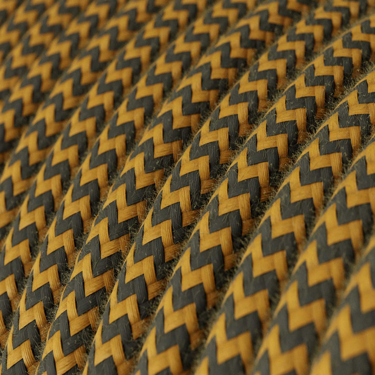 SnakeBis Zig-Zag - Cablaggio con portalampada e cavo in tessuto effetto Zig-Zag RZ27