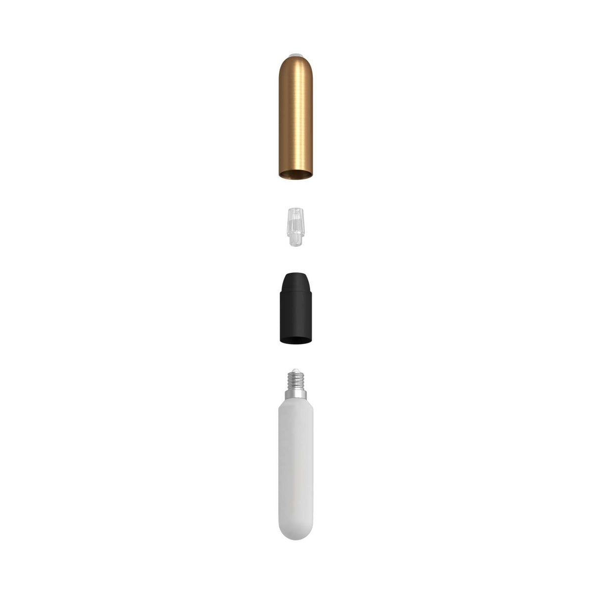 Sospensione a 15 cadute completa di P-Light e Rose-One 400mm - Ottone