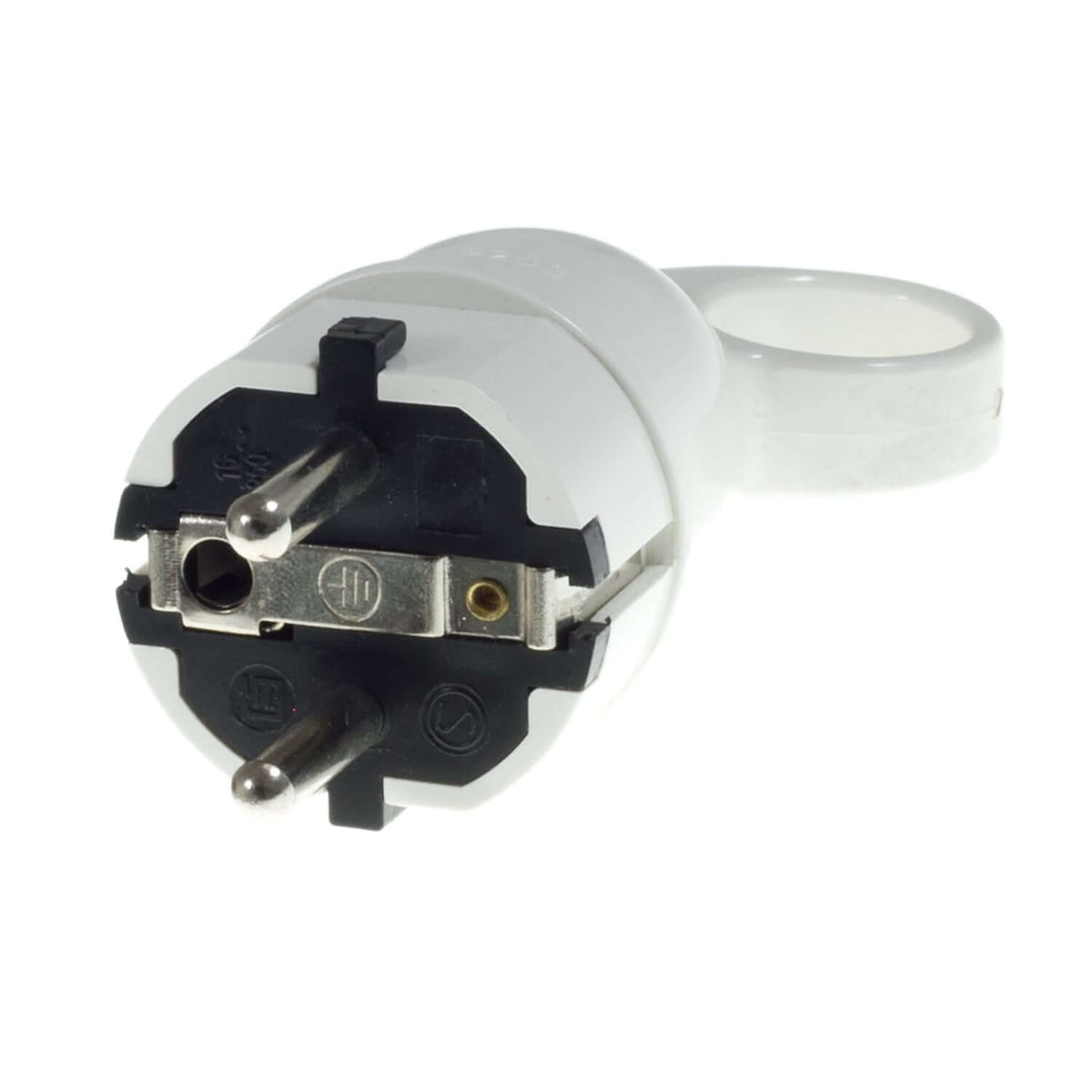 Spina Schuko Confort con anello 16A 250V - Bianco