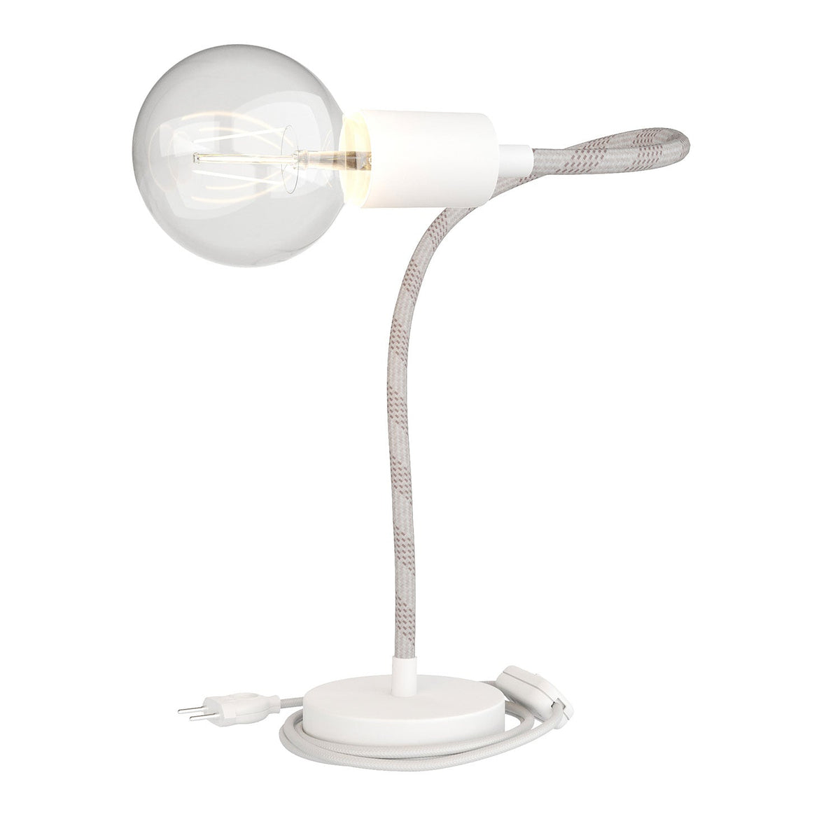 Table Flex lampada da tavolo snodabile a luce diffusa - Bianco opaco