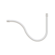 Tubo curvo di estensione a S per lampada, 16,5 cm in metallo - Bianco