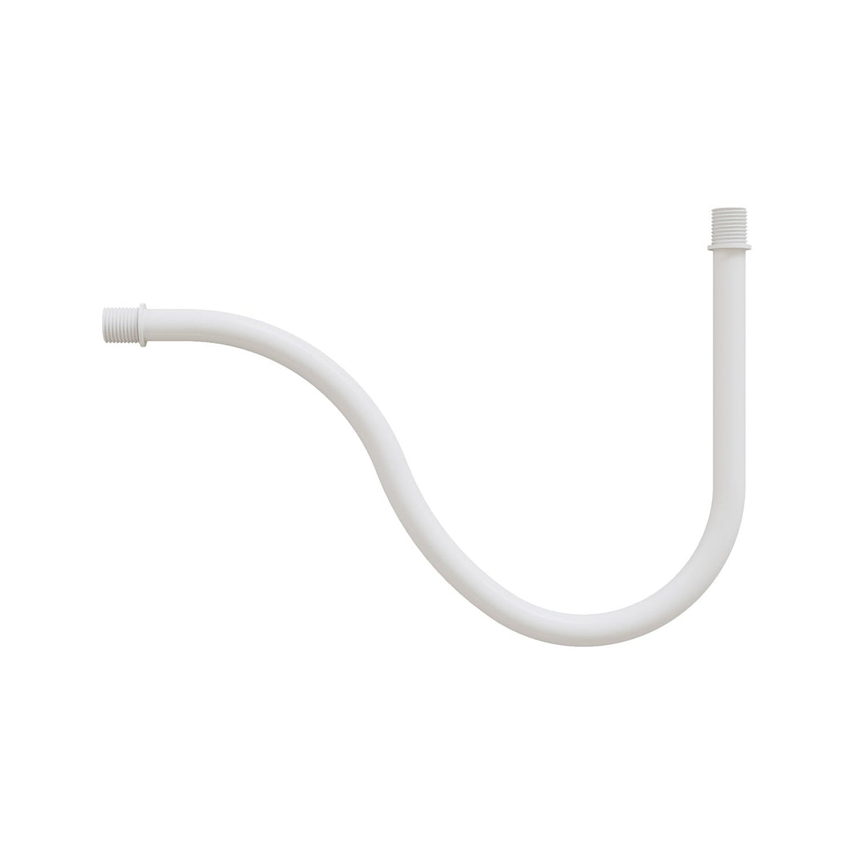 Tubo curvo di estensione a S per lampada, 16,5 cm in metallo - Bianco