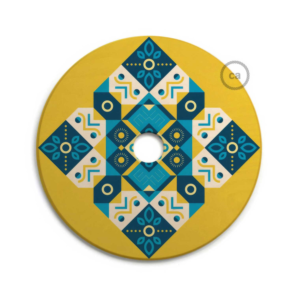 UFO Paralume in legno Special Edition Illustratori Italiani, double face, diametro 33 cm - ODD